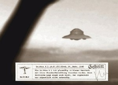 Foto di ufo nazista in volo