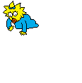 La piccola Maggie Simpson cerca mamma Marge che le faccia Reiki
