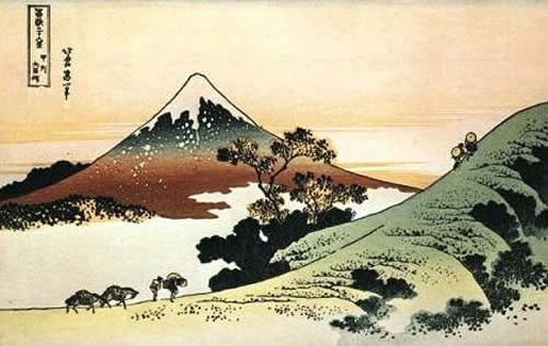 Una visione del Monte Fuji di Katsushika Hokusai