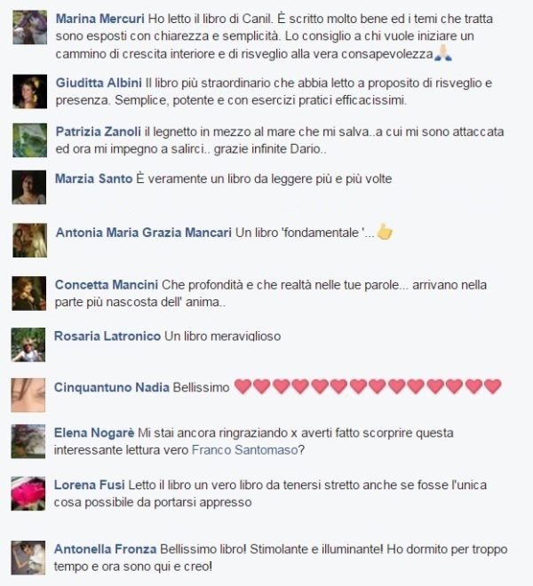 Marina dice: un libro scritto molto bene. Dario Canil conduce seminari di Reiki e di Sciamanismo vicino a Padova, Treviso, Vicenza, Rovigo, Venezia, Belluno, Verona e Bassano del Grappa. Seminari e corsi di Reiki e di Sciamanismo