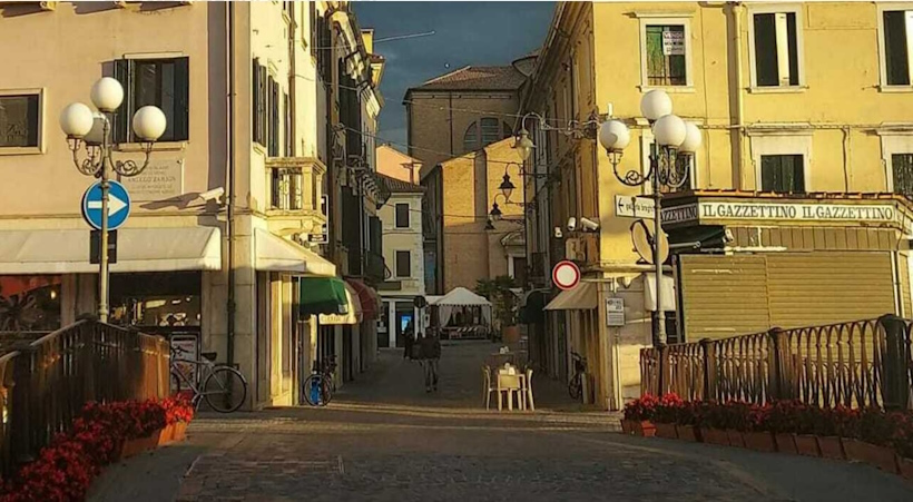 Il centro storico di Adria in provincia di Rovigo.