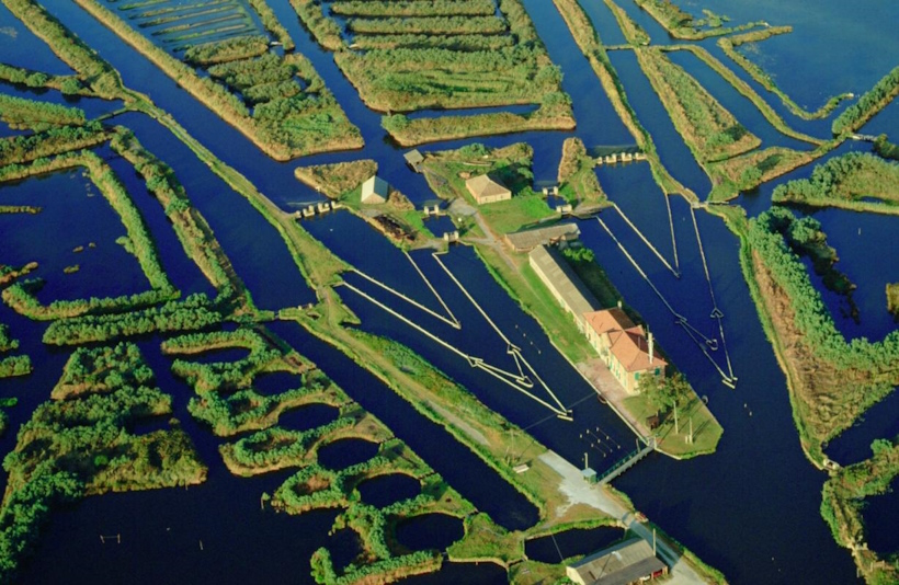 Lagune, canali e natura nel Parco Regionale Veneto del Delta del Po.