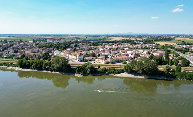 Polesella sul fiume Po in provincia di Rovigo.