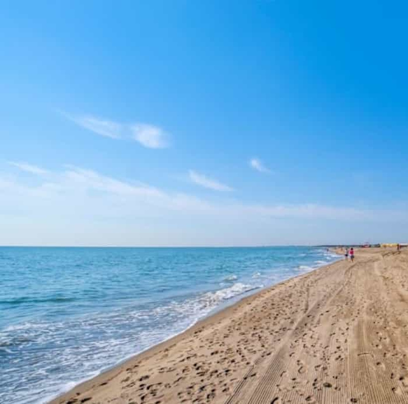 La spiaggia e la pineta di Rosolina Mare nel Delta del Po.
