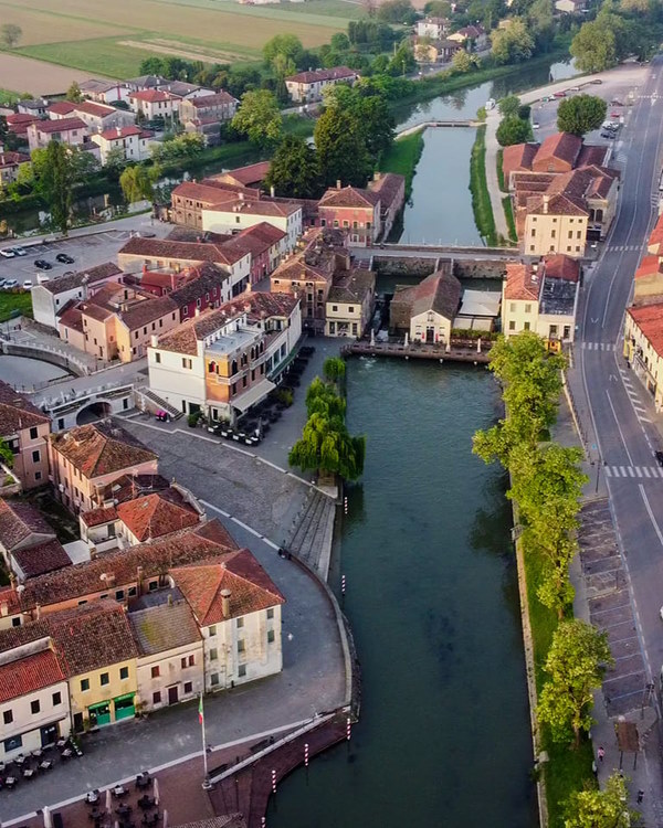 Dolo (Venezia) vista dall'alto